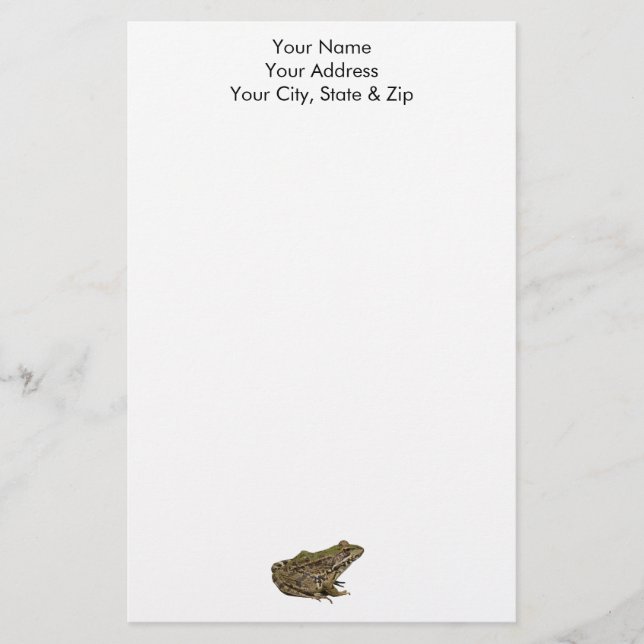 Frog Stationery (Front)
