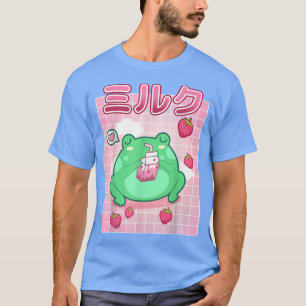 Frog Strawberry Milk Pastel Goth Funny Kawaii Toad T-Shirt