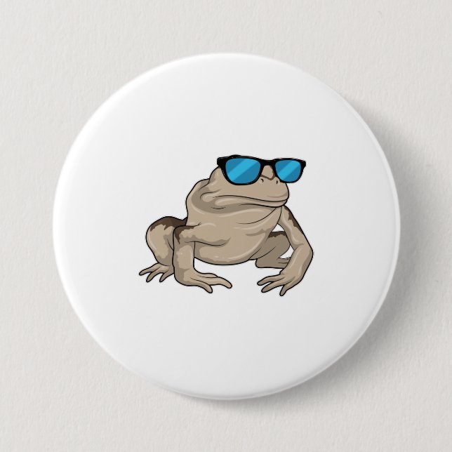 Frog Sunglasses 7.5 Cm Round Badge (Front)