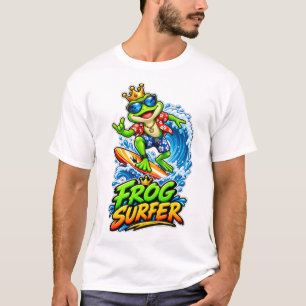 Frog Surfer – Funny Royal Frog Surfing T-Shirt