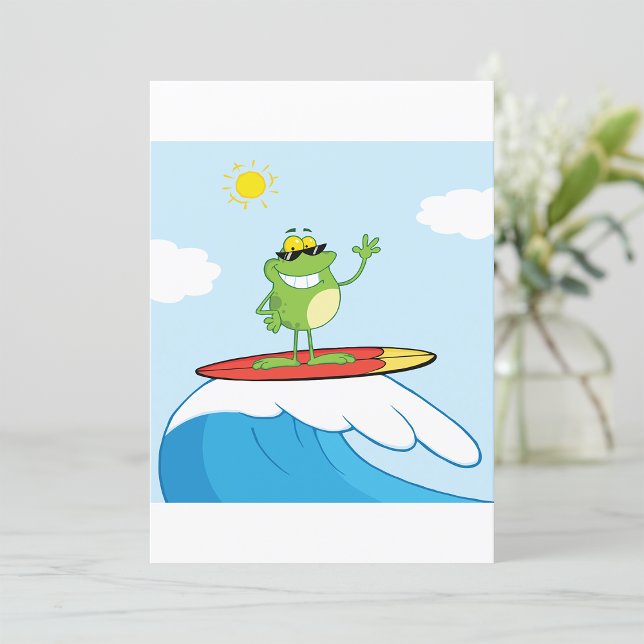 Frog Surfing Invitation (Creator Uploaded)