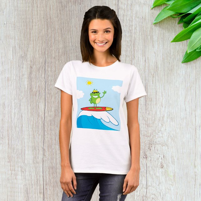 Frog Surfing On A Wave T-Shirt (Creator Uploaded)