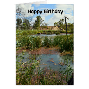 Frog Swamp Paradise Riverland Australia, Bday Card