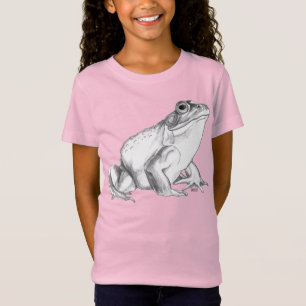 Frog T-shirts Kid's Bullfrog Art Baseball Shirts