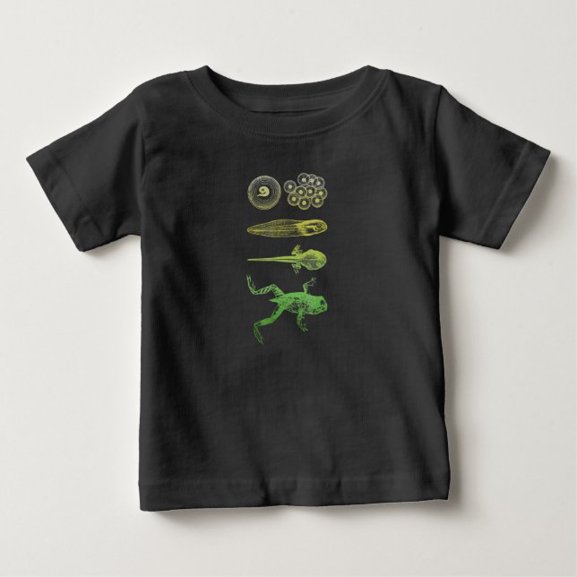 Frog Tadpole  Metamorphosis Life Cycle Biology Baby T-Shirt (Front)