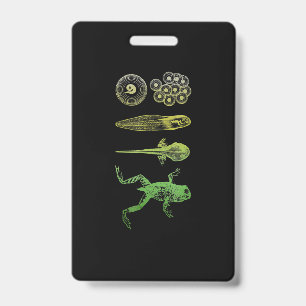 Frog Tadpole  Metamorphosis Life Cycle Biology ID Badge