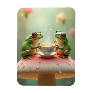 frog tea party magnet