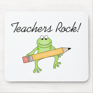 Frog Teachers Rock Mouse Pad