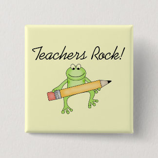 Frog Teachers Rock Tshirts and Gfits 15 Cm Square Badge