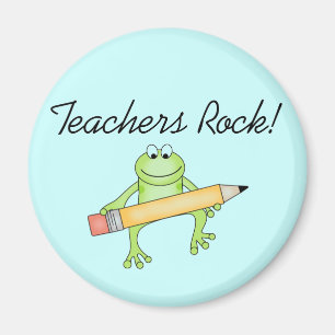Frog Teachers Rock Tshirts and Gfits Magnet