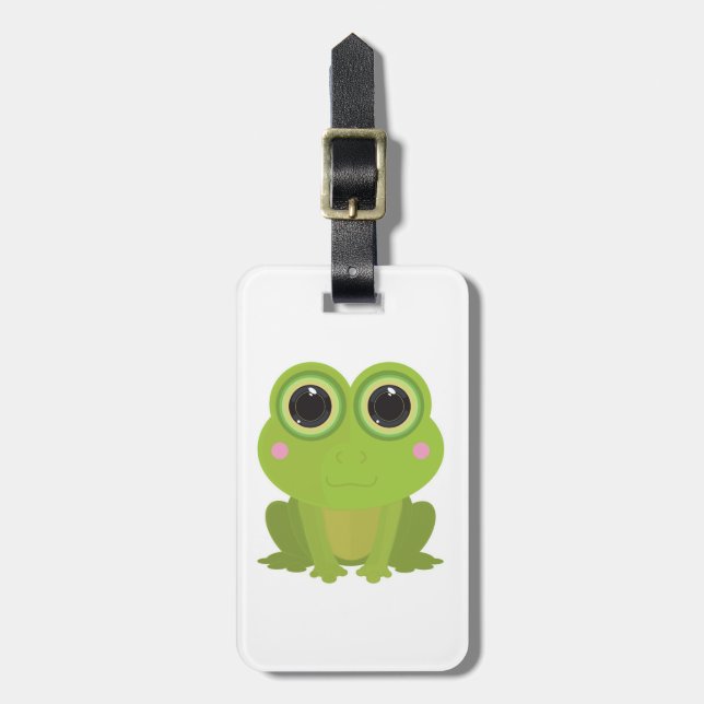 Frog Throw Luggage Tag (Front Vertical)