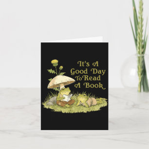Frog toad read book teachers students kids book card