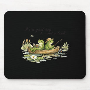 Frog toad read book teachers students kids book mouse pad