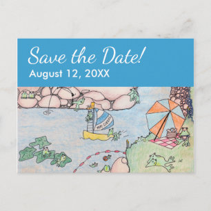 Frog Treehouse Save the Date Postcard, Custom rv Announcement Postcard