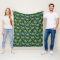 Frog Tropical Lily Pad Dragonfly Fish Pond Pattern