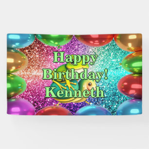 Frog Turtle Personalised character birthday banner
