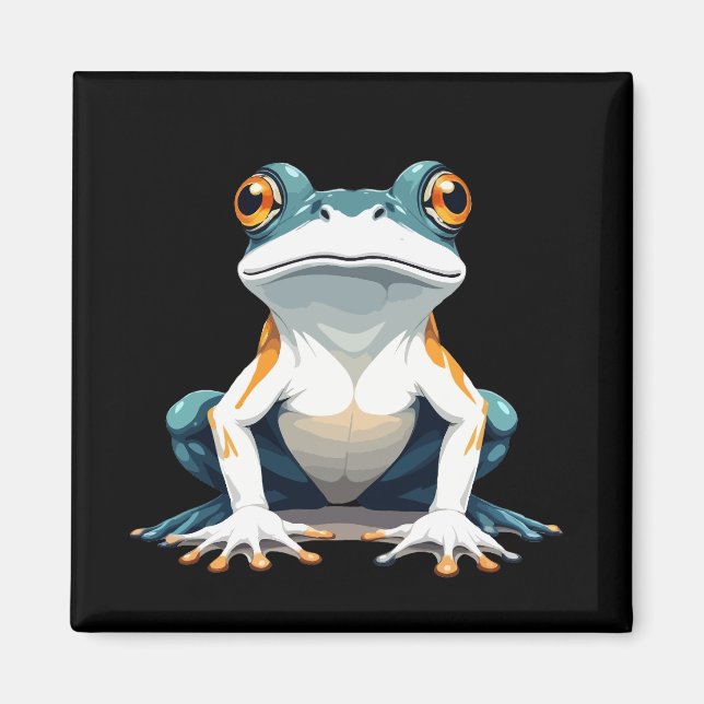 Frog Vector Art with Vibrant Colours Magnet (Front)
