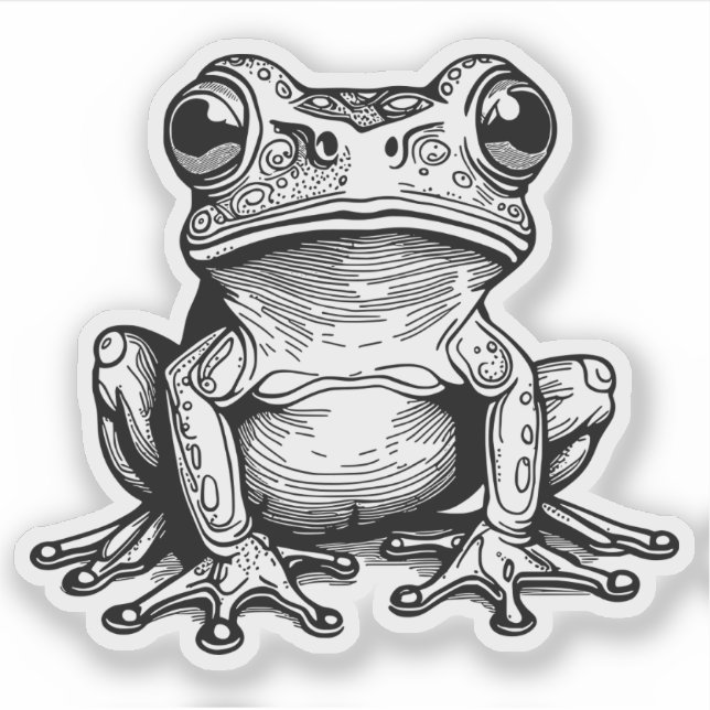 Frog vinyl sticker (Front)