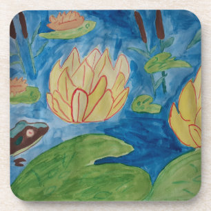 Frog & Waterlilies Coaster
