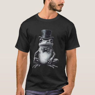 Frog Wearing A Hat And Bowtie T-Shirt