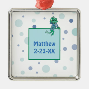 Frog Wearing Jeans Metal Tree Decoration