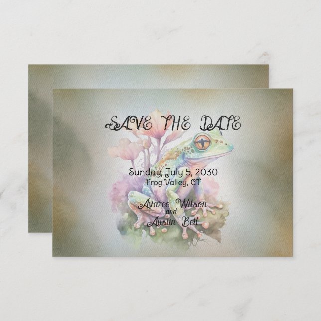 Frog Wedding Save The Date (Front/Back)