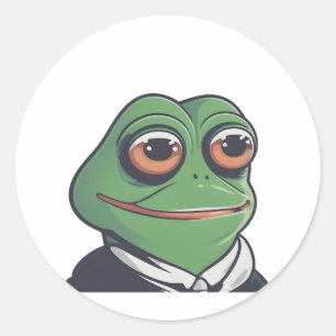 Frog: Whimsical Amphibian Art Classic Round Sticker
