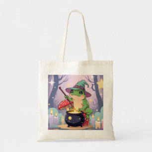 Frog Witch Tote Bag – Kawaii Cottagecore Potion Fr
