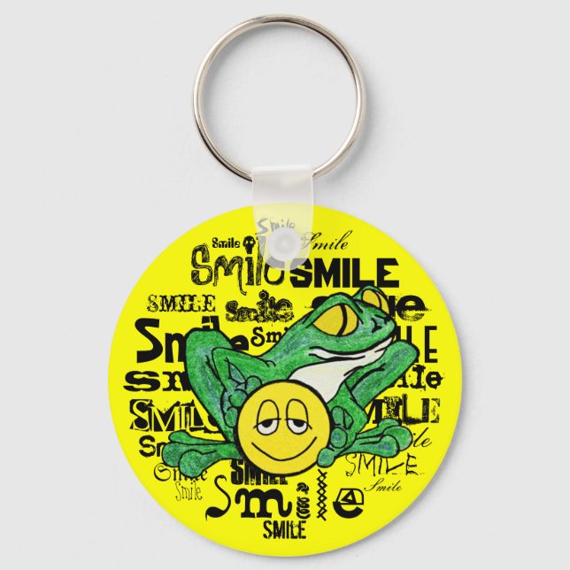 Frog with a Smile Key Ring (Front)