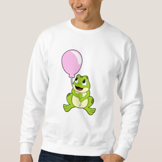 Frog with Balloon Sweatshirt (Front)