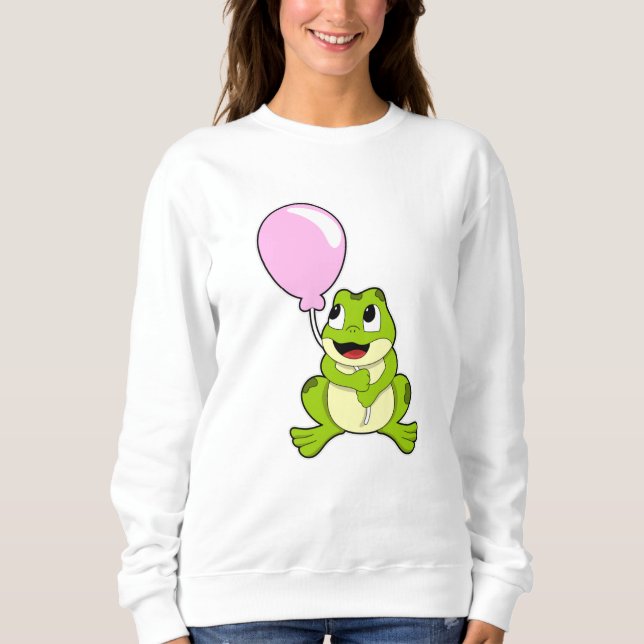 Frog with Balloon Sweatshirt (Front)