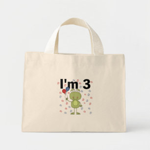 Frog With Balloons 3rd Birthday Mini Tote Bag