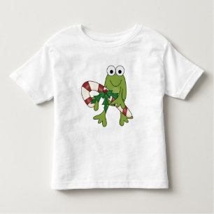 Frog With Candy Canes Tshirts and Gifts