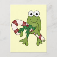 Frog With Candy Canes Tshirts and Gifts