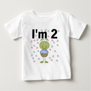 Frog With Cupcake 2nd Birthday Tshirts