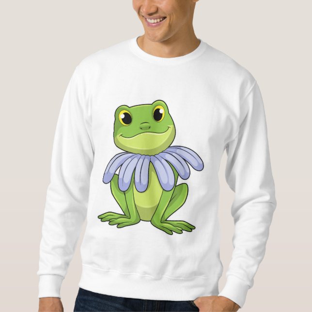 Frog with Daisy Sweatshirt (Front)