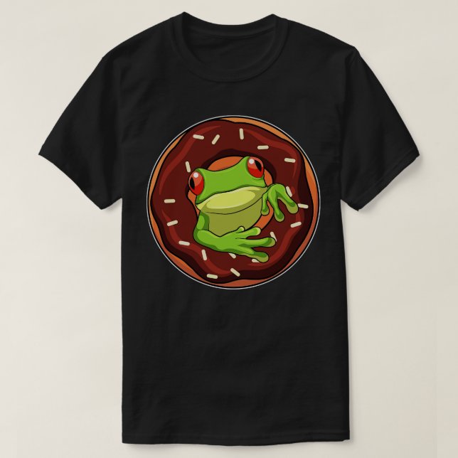 Frog with Doughnut T-Shirt (Design Front)