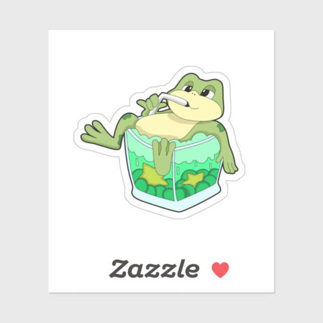 Frog with Glass of Juice (Sheet)