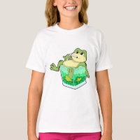 Frog with Glass of Juice
