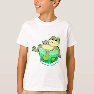 Frog with Glass of Juice T-Shirt