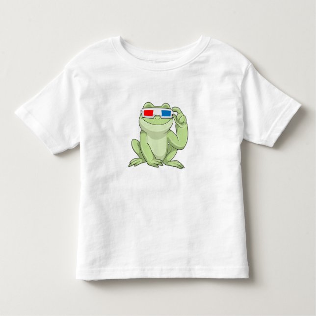 Frog with Glasses Toddler T-Shirt (Front)