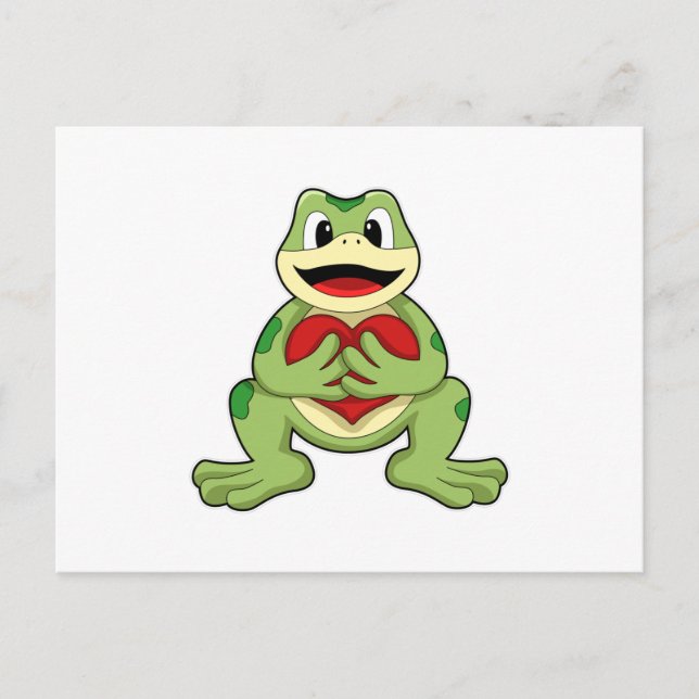 Frog with Heart Postcard (Front)