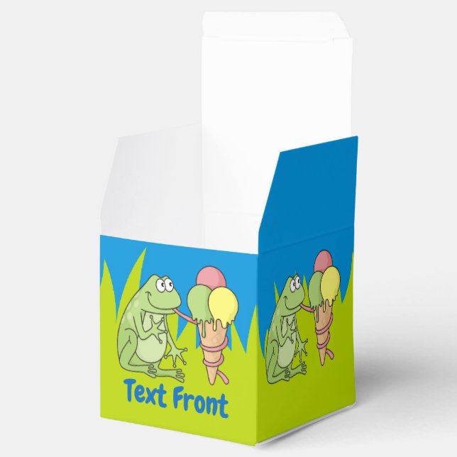 Frog with Icecream Favour Box (Opened)