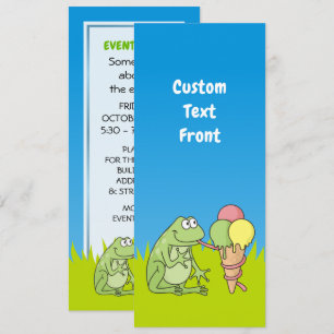 Frog with Icecream Invitation