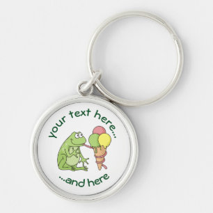Frog with Icecream Key Ring