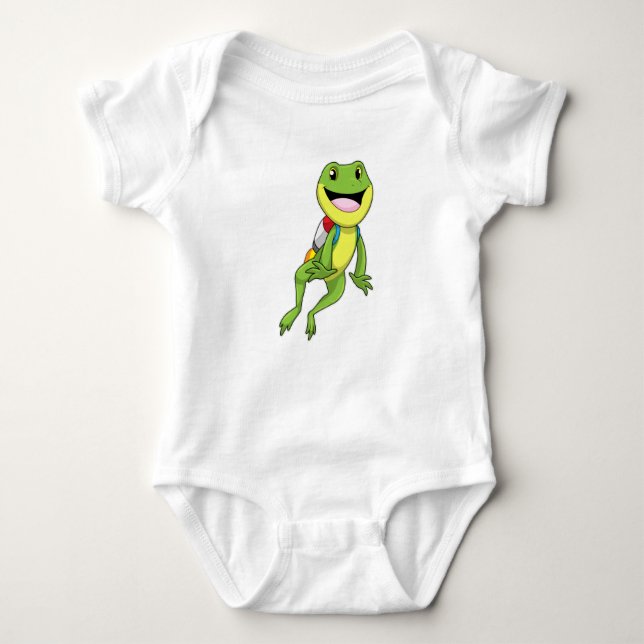 Frog with Jetpack Baby Bodysuit (Front)