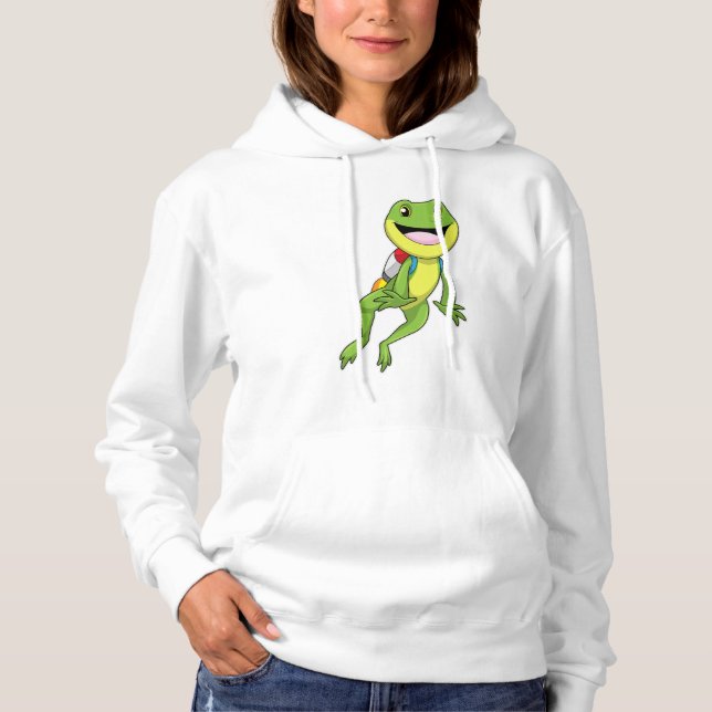 Frog with Jetpack Hoodie (Front)