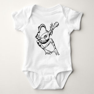 Frog with Mandolin Baby Bodysuit