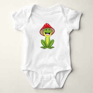 Frog with Mushroom Baby Bodysuit