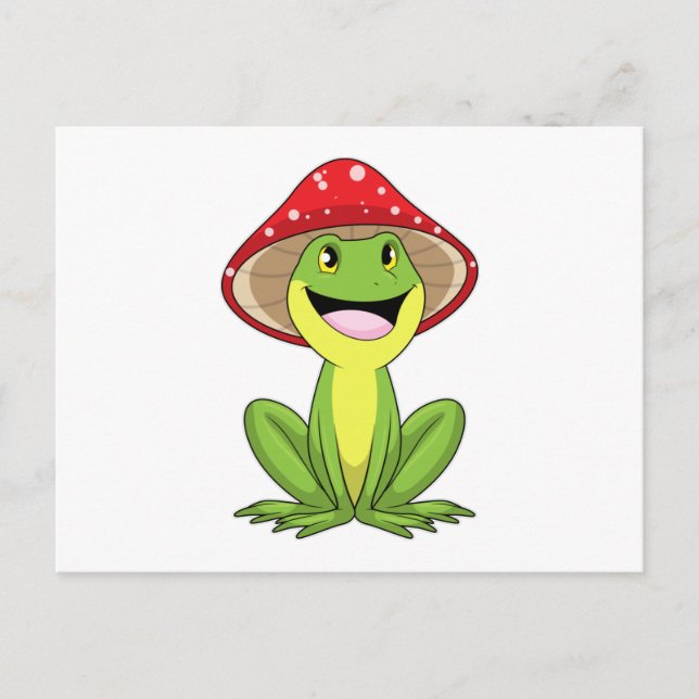Frog with Mushroom Postcard (Front)